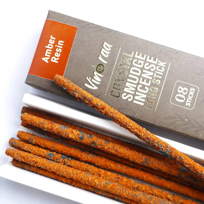 Amber Resin Crystal Smudge Incense Sticks