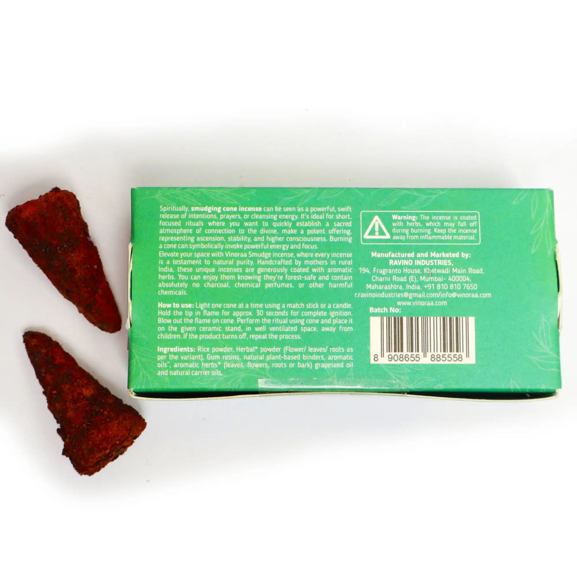 Crystal smudge cones for protection and cleansing