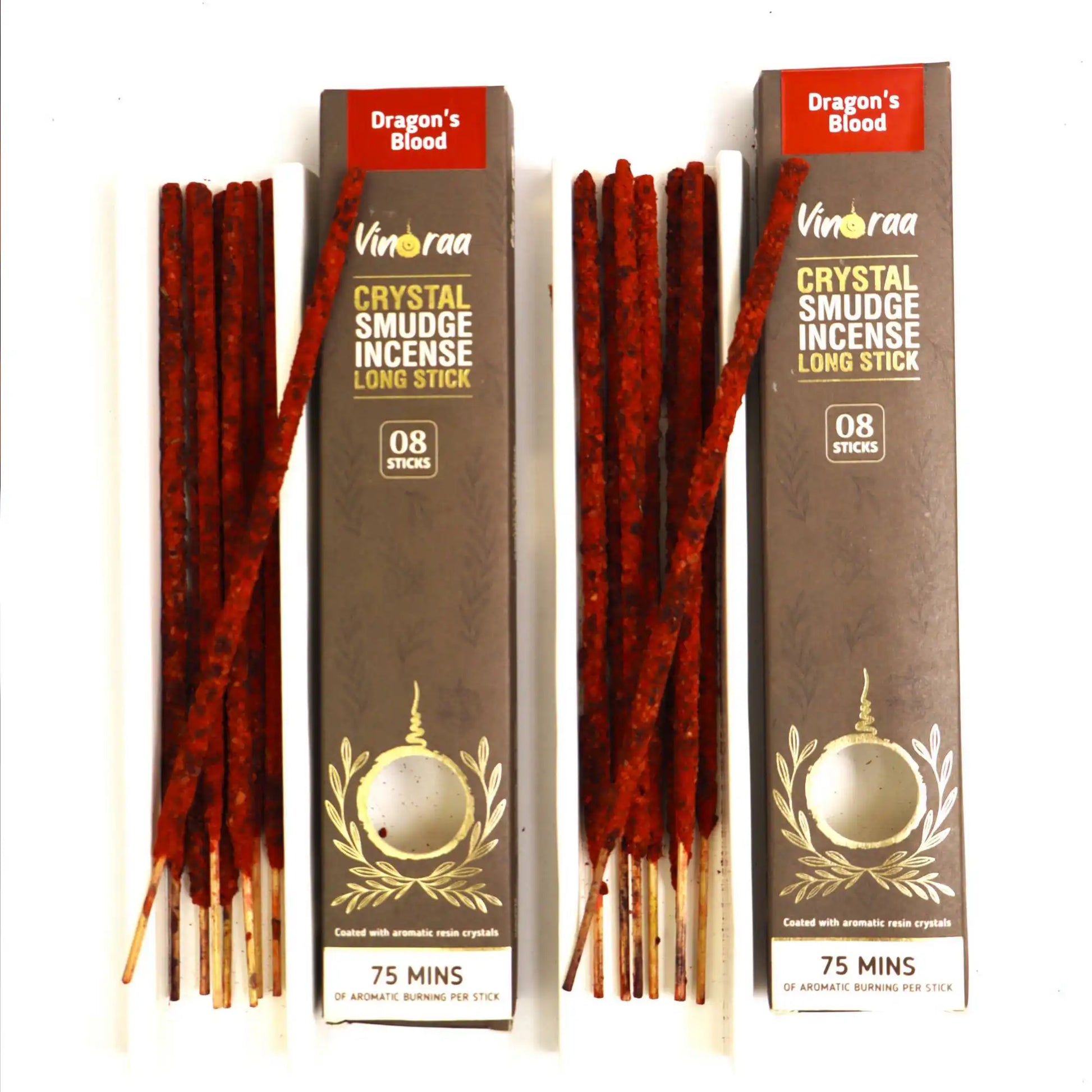 Handcrafted Dragon’s Blood resin crystal smudge incense sticks