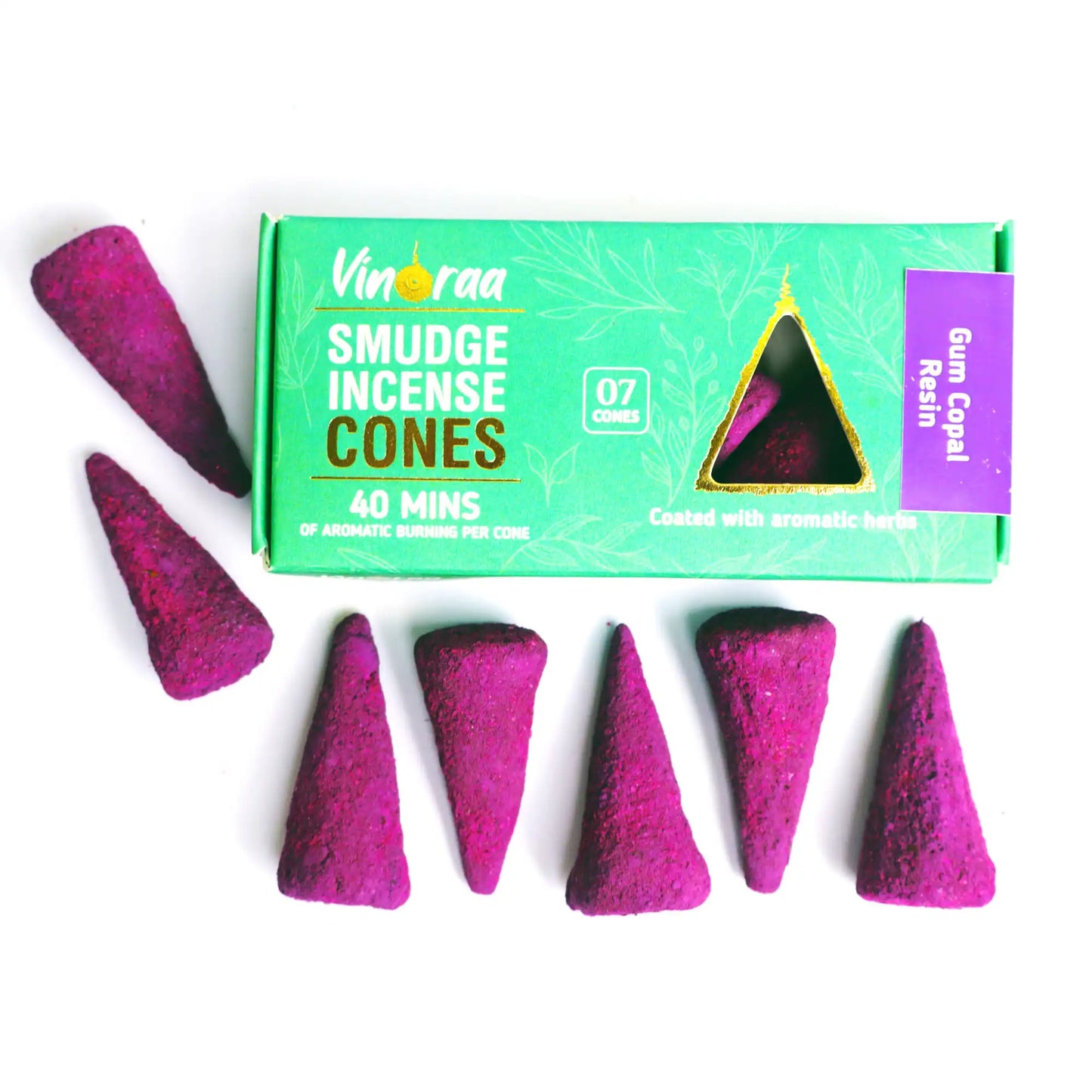 Natural gum copal crystal smudge incense cones