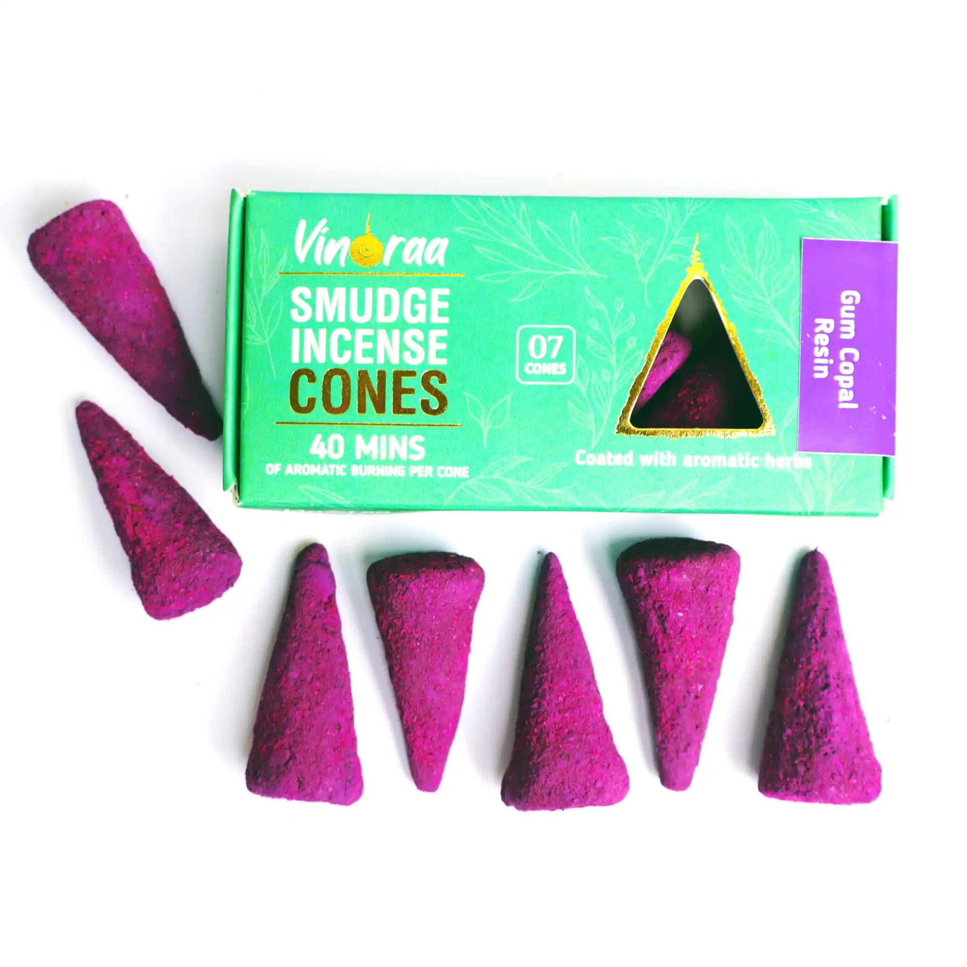 Natural gum copal crystal smudge incense cones