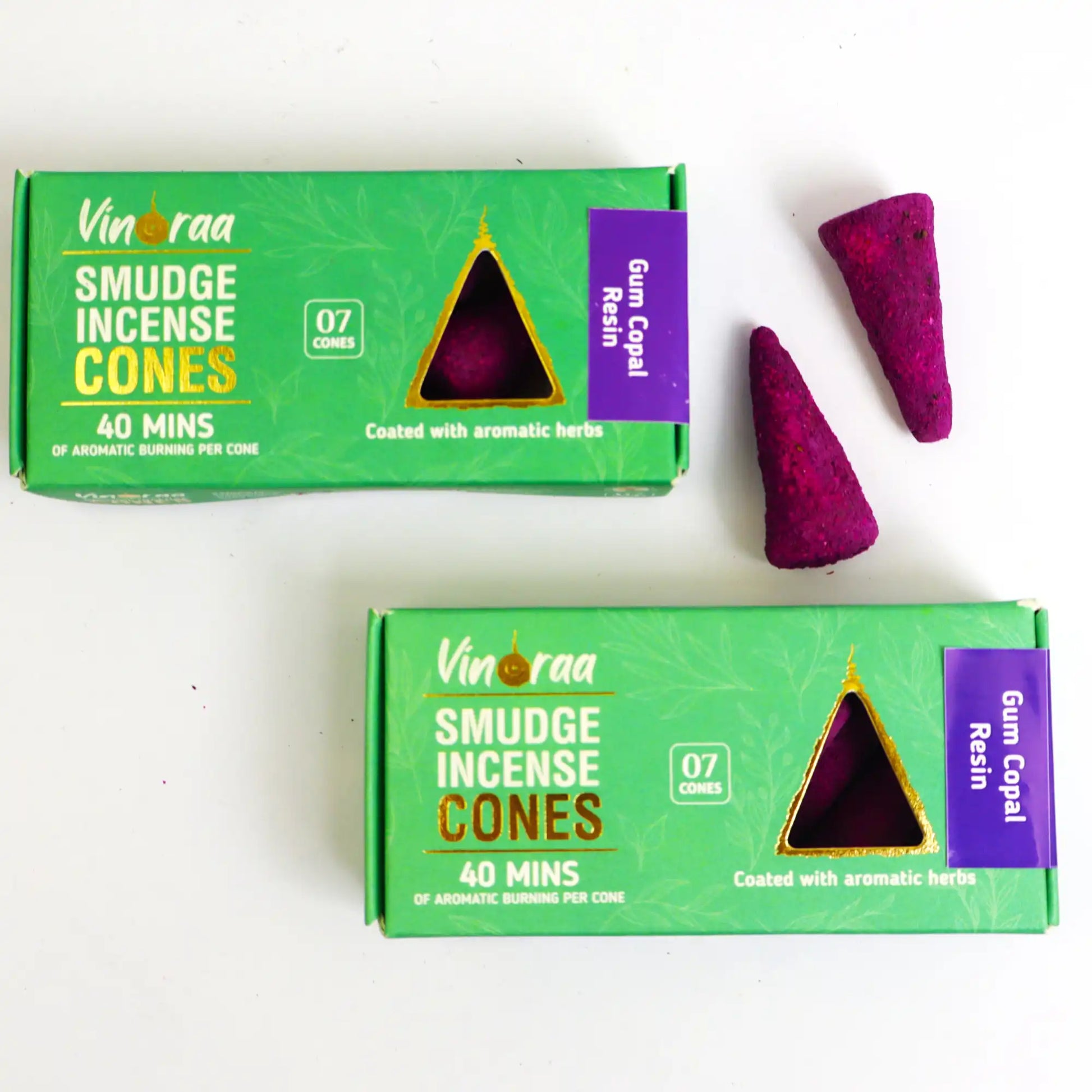 Crystal smudge cones for cleansing and rituals