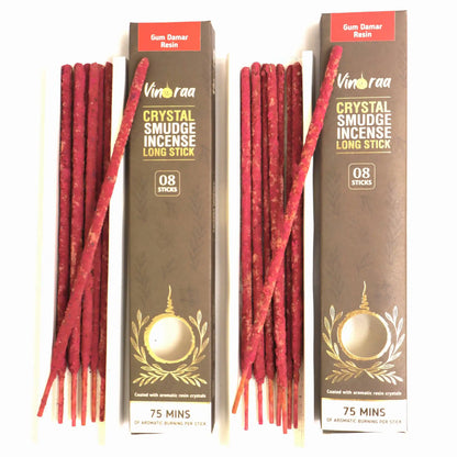 Gum damar crystal smudge incense for cleansing