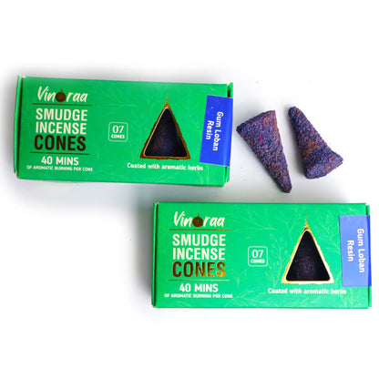 Gum loban resin incense cones burning