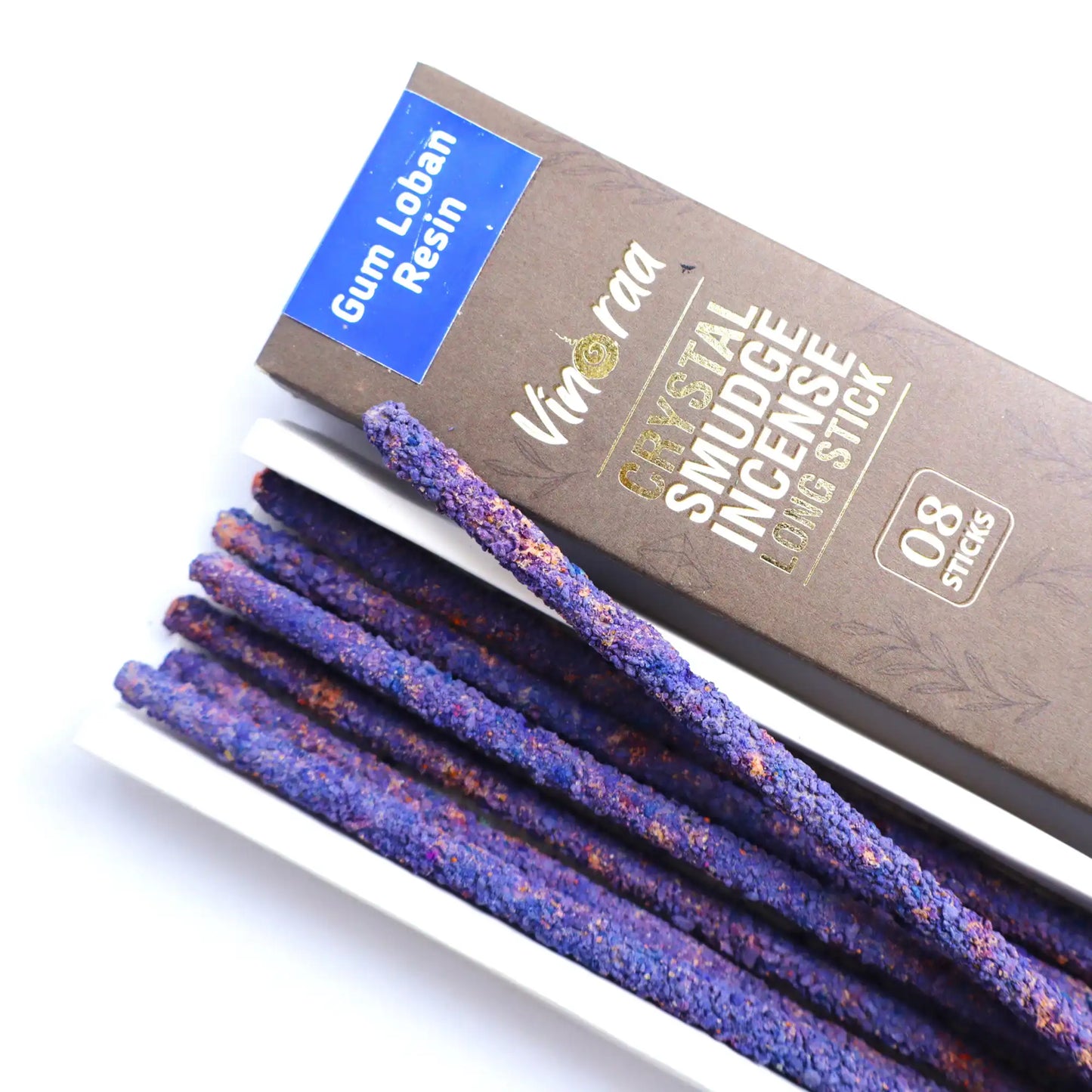 Handcrafted Gum Loban crystal smudge incense sticks