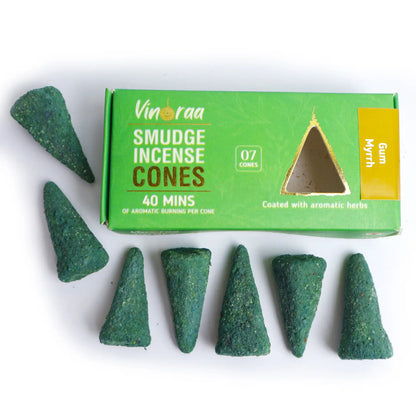 Natural gum myrrh resin crystal incense cones