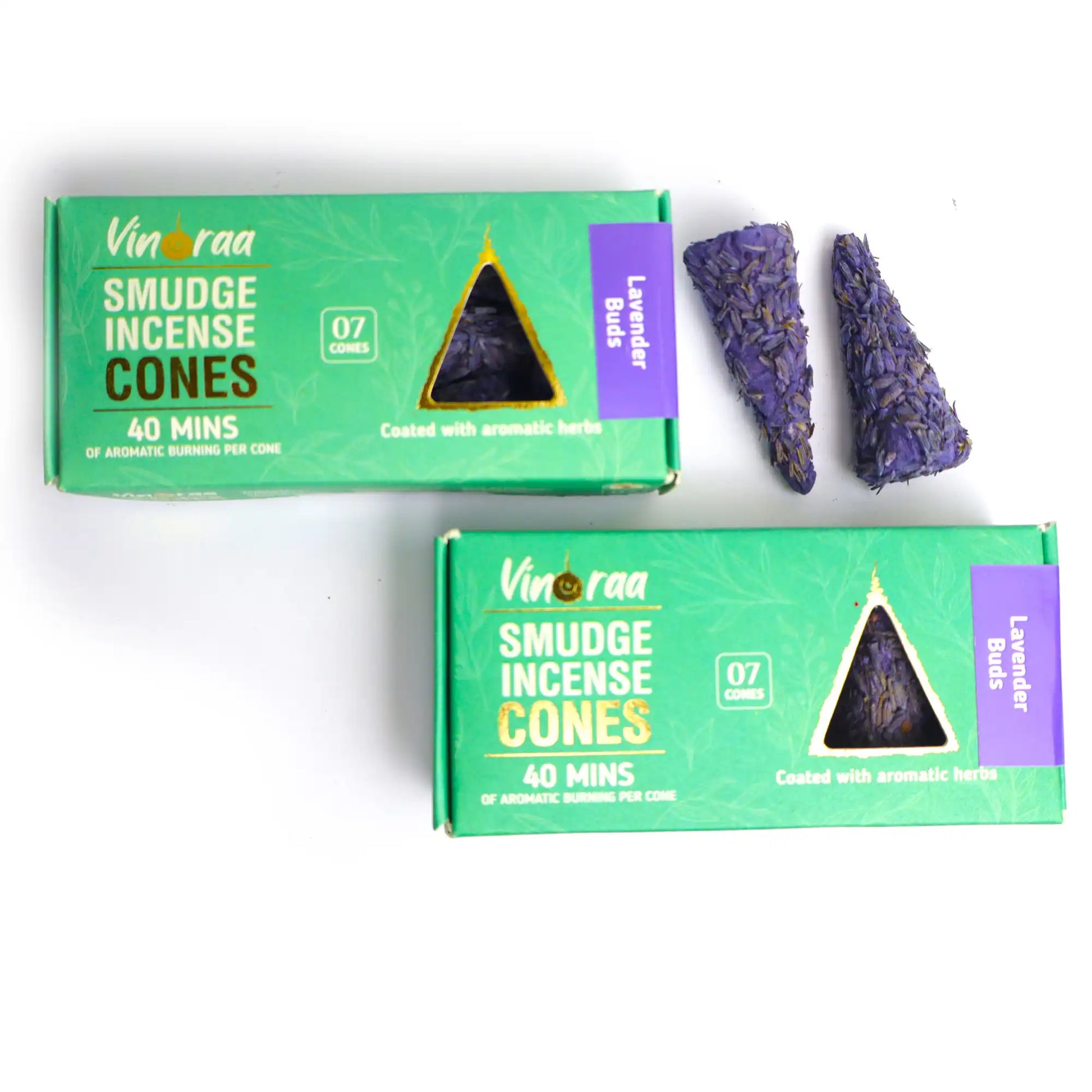 Handcrafted lavender buds herbal incense cones