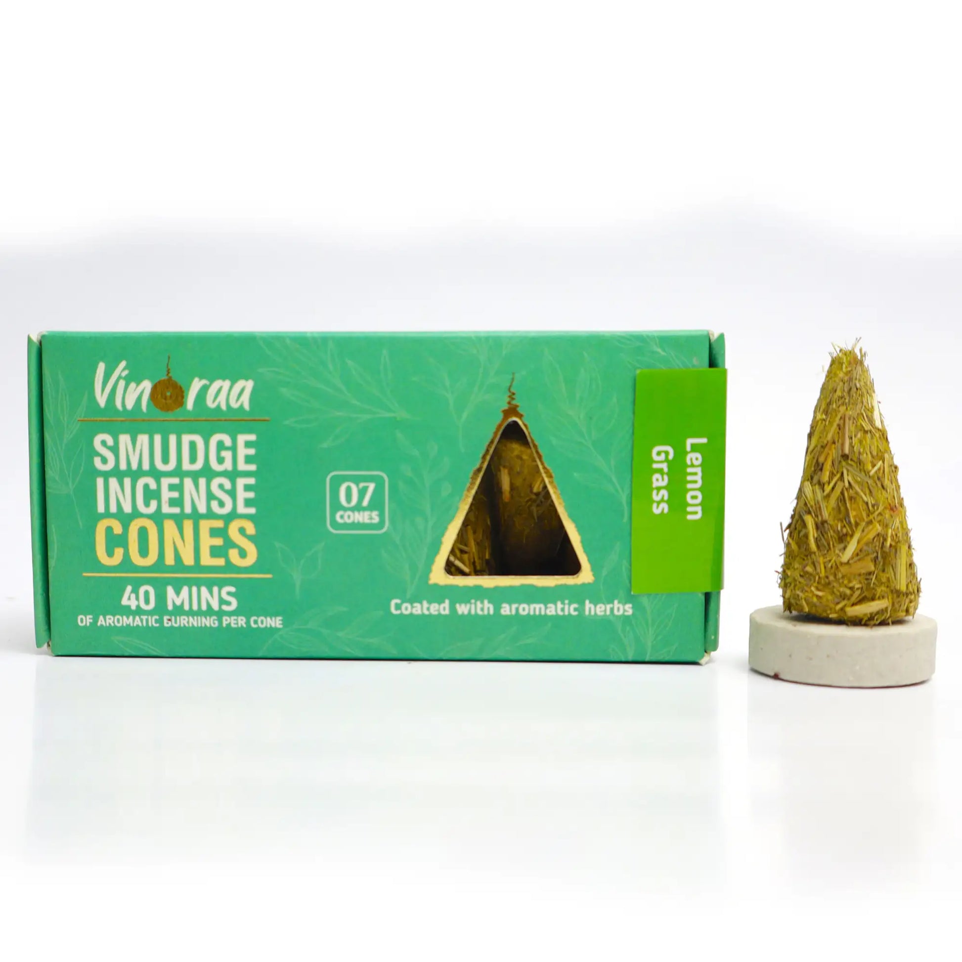 Lemongrass botanical smudge incense cones pack of 7