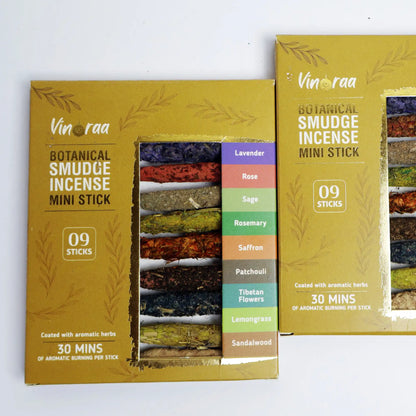 Mini botanical incense sticks for cleansing
