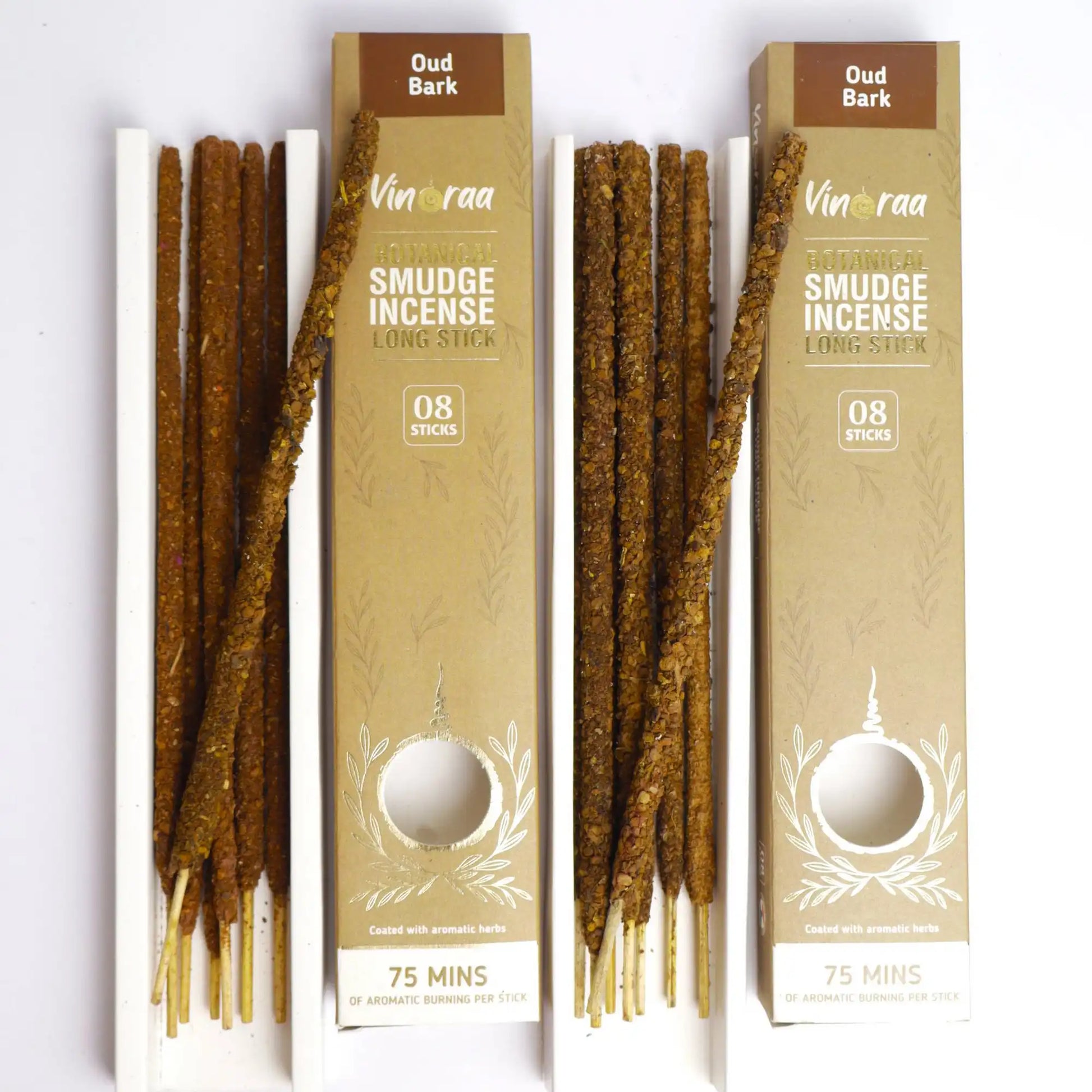 Handcrafted oud bark botanical smudge incense sticks