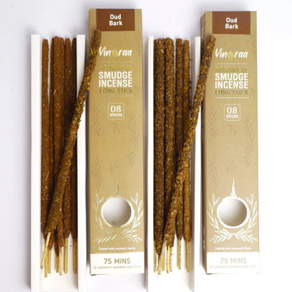 Handcrafted oud bark botanical smudge incense sticks