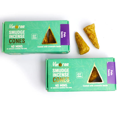 Botanical Palo Santo smudge cones for grounding