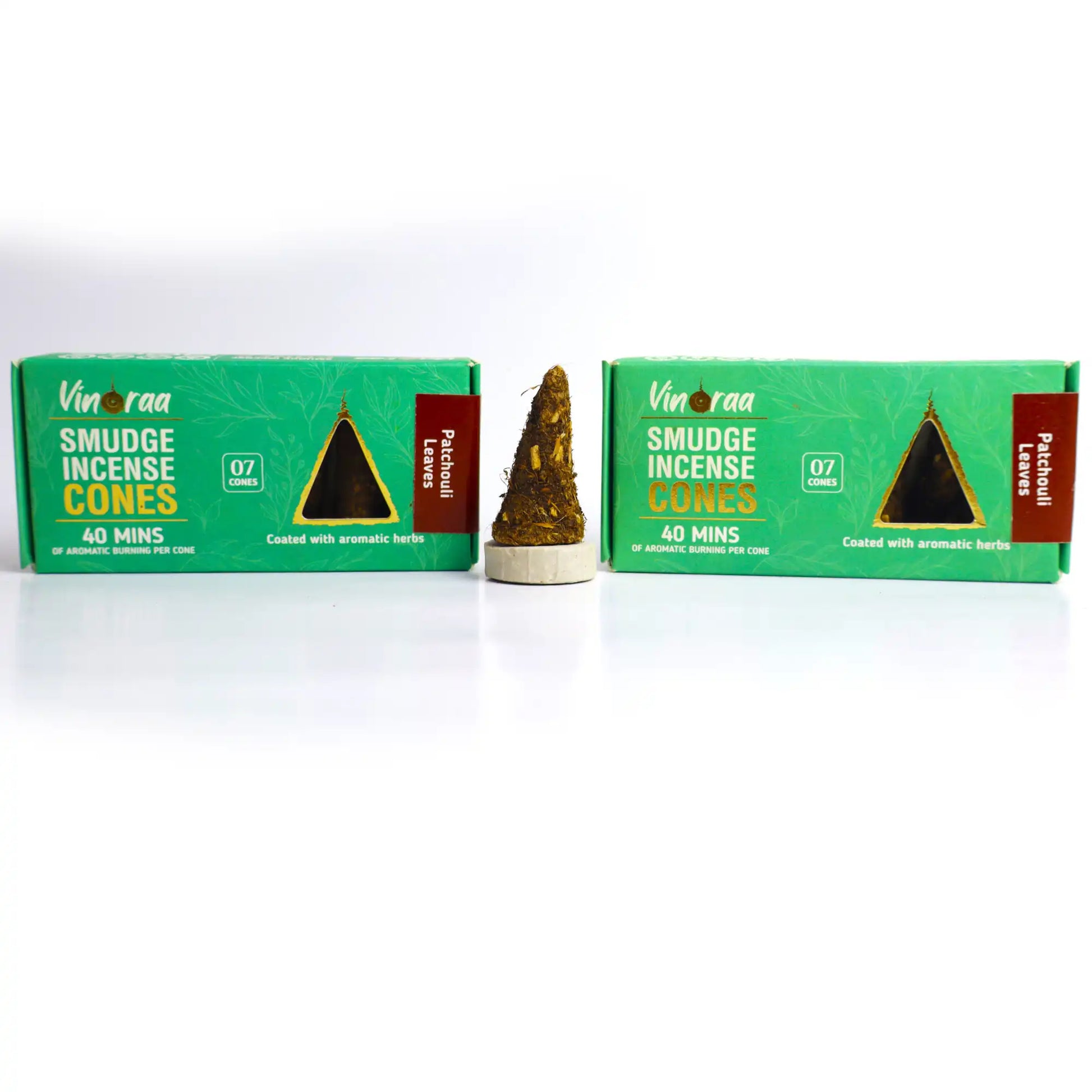 Botanical patchouli smudge cones for grounding