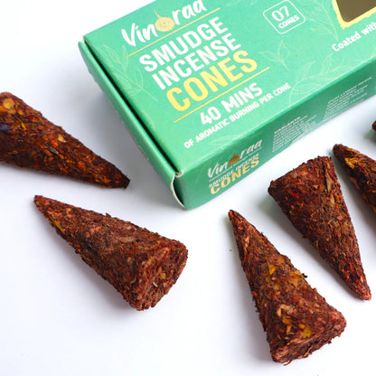 Natural rose petals smudge incense cones for cleansing