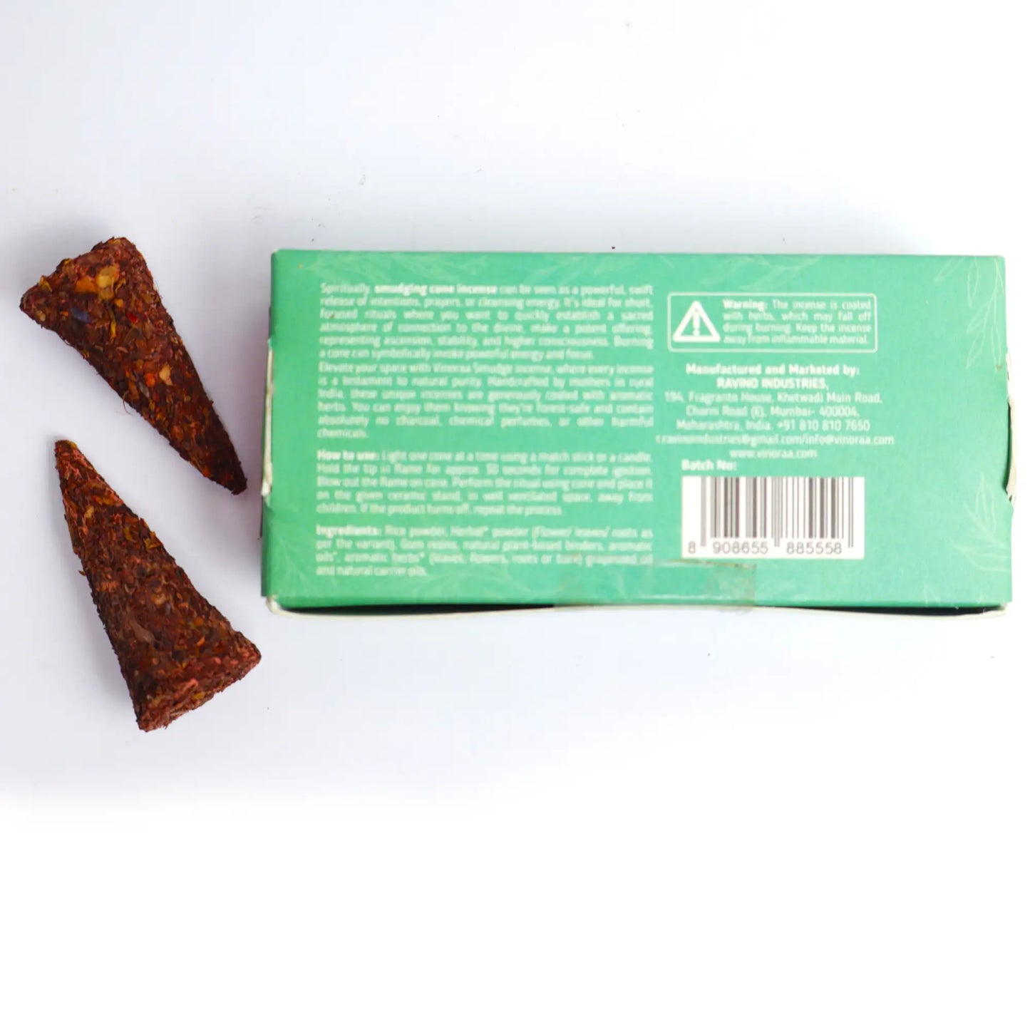 Rose smudge incense cones for meditation