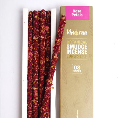Rose petals botanical smudge incense long sticks