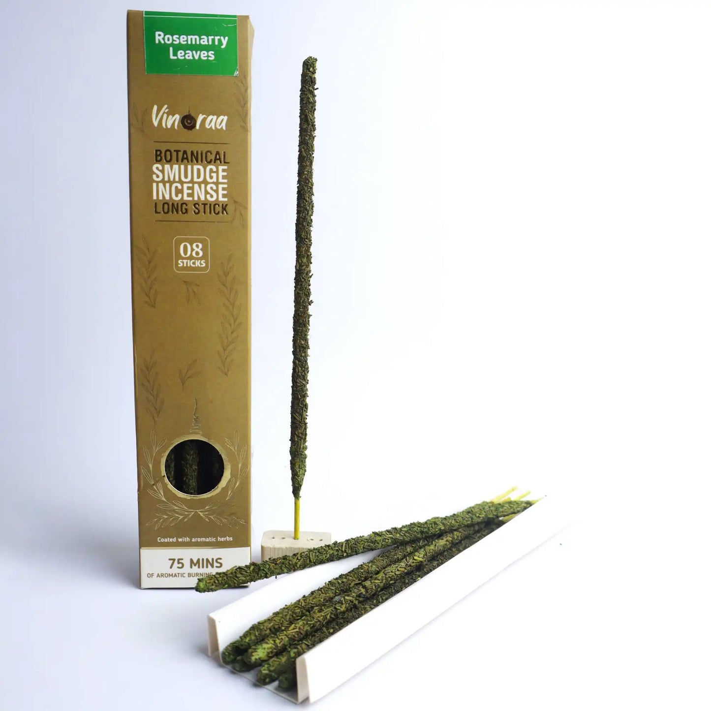 Rosemary leaves botanical smudge incense long sticks pack of 8