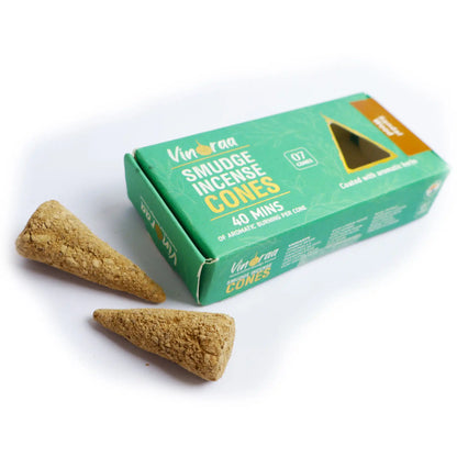 Sandalwood smudge incense cones for relaxation