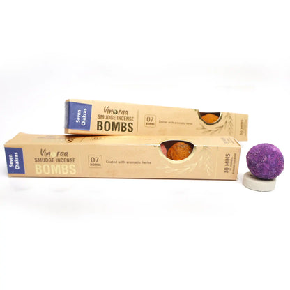 Balance all 7 chakras with herbal smudge incense bombs