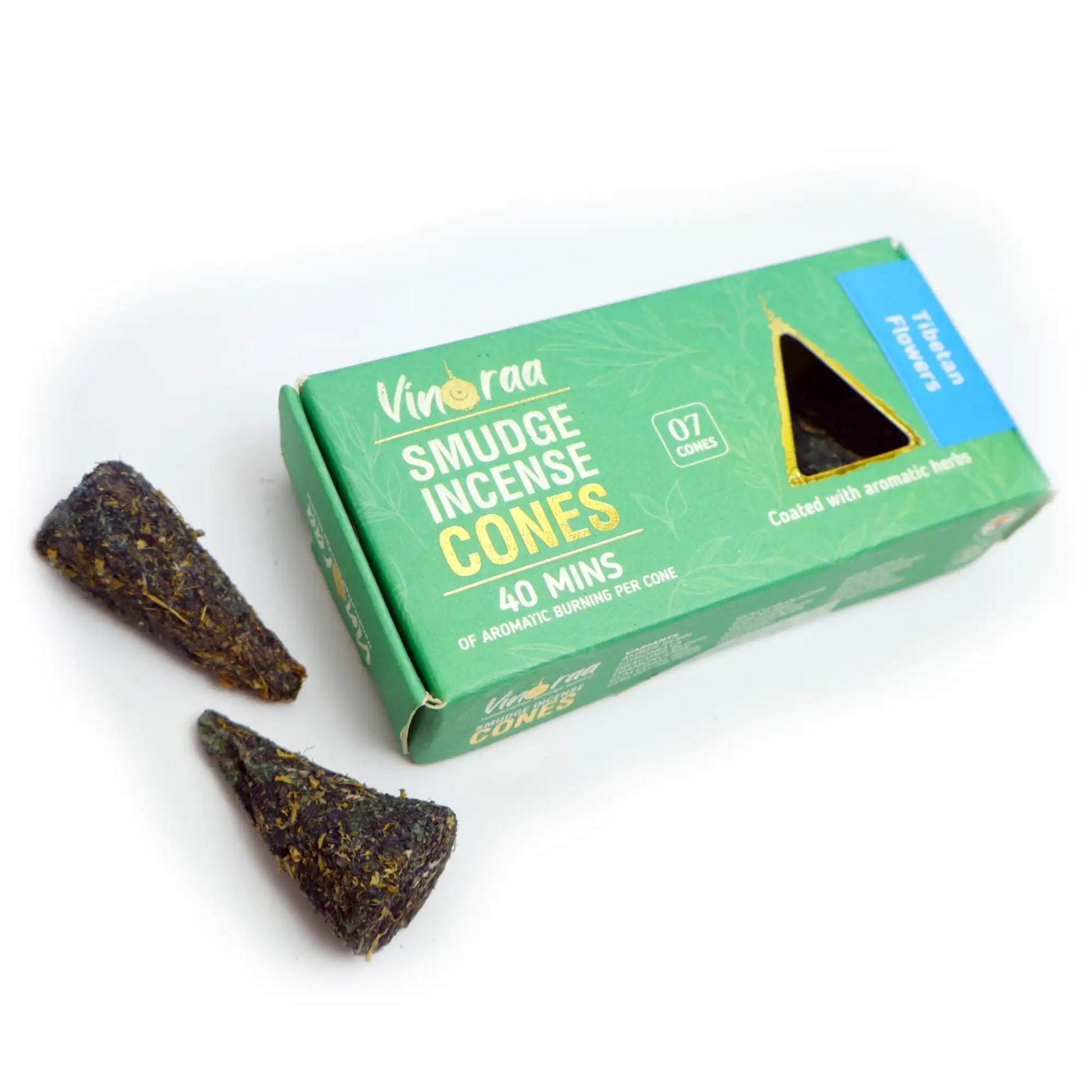 Natural Tibetan flower smudge incense cones for meditation