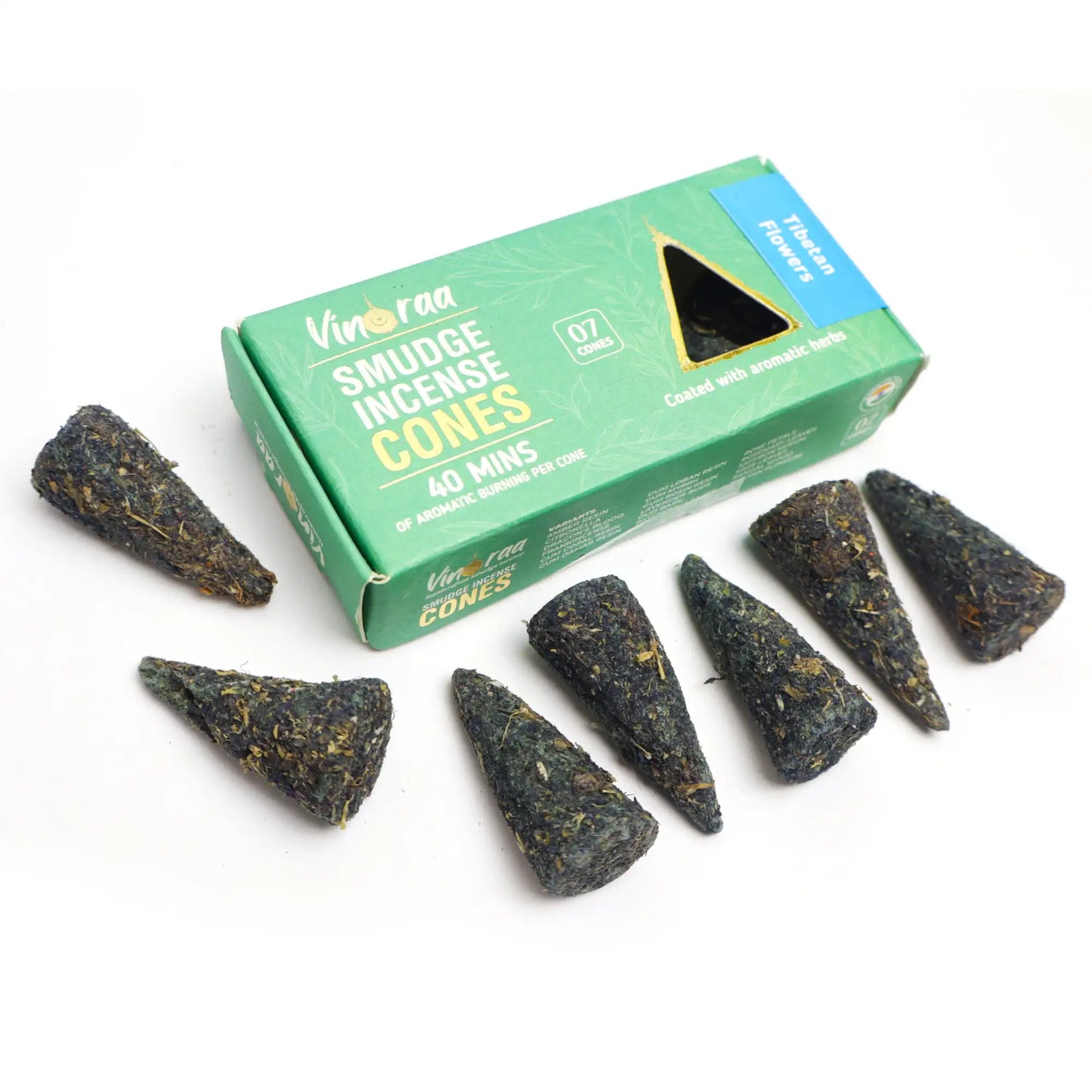 Herbal Tibetan botanical smudge incense cones