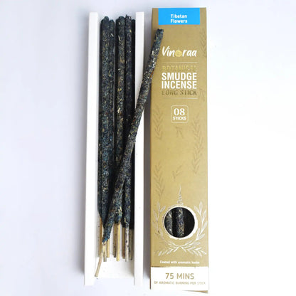 Tibetan flowers botanical smudge incense long sticks pack of 8